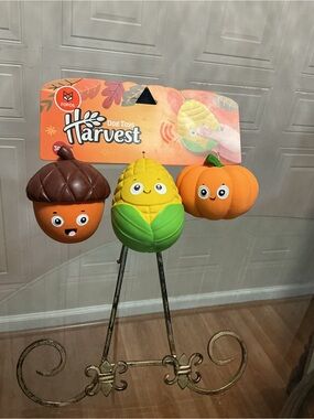 Brand New Fofos Set Of 3 Latex Vegetables Dog Toy, Dog Toy Squeaker.